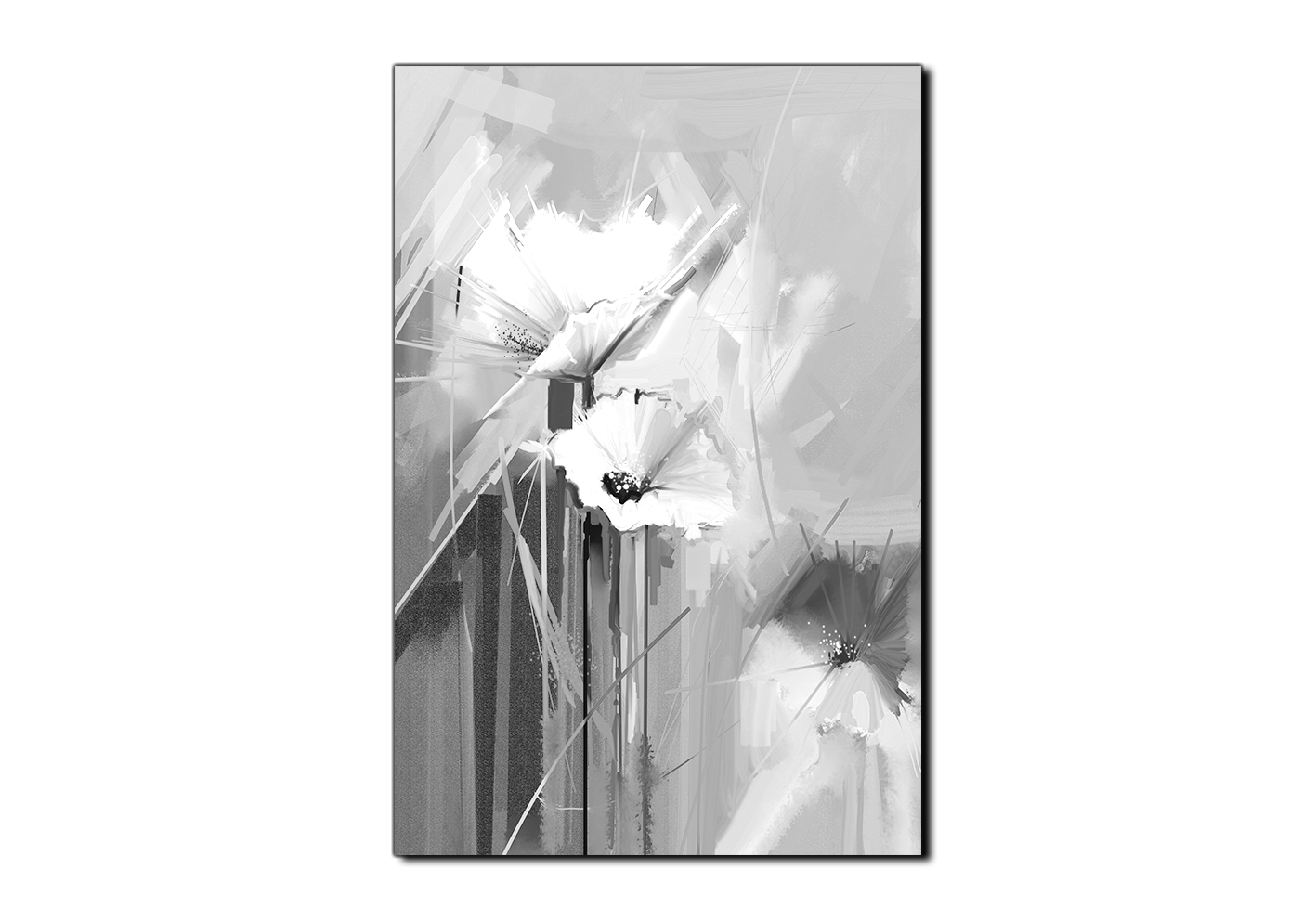 Obraz na plátně - Abstraktní malba, jarní květiny reprodukce- obdélník